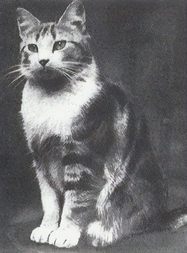 18-This church cat who protected her kitten from an air raid